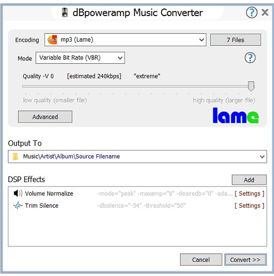 dBpowerAMP Music Converter GUI